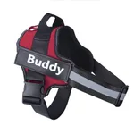 Personalized Dog Harness NO PULL Reflective Breathable Adjustable Pet Harness Vest For Small Large Dog Custom Patch Pet Supplies - Red