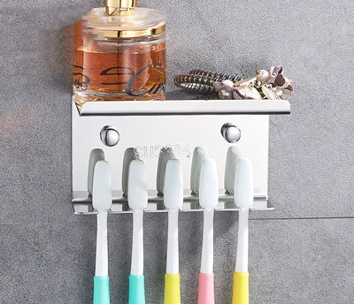 Bathroom 304 Stainless Steel Toothbrush Holder Punch - Shop at LoveMi