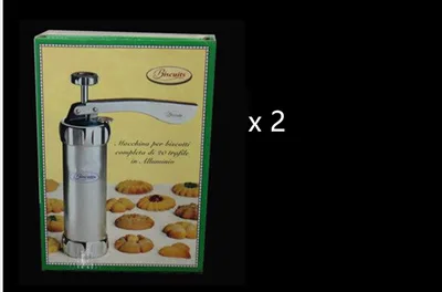 Domestic Cookie Press Kit Stainless Steel Cookie Press Making Gun Biscuits Cake Mold 2Pcs - Shop at LoveMi