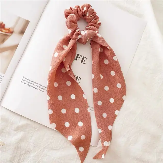 Simple and elegant large intestine ring streamer Bigger Pink - Shop at LoveMi