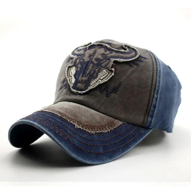 Washed Bull Head Baseball Cap Coffee - Shop at LoveMi