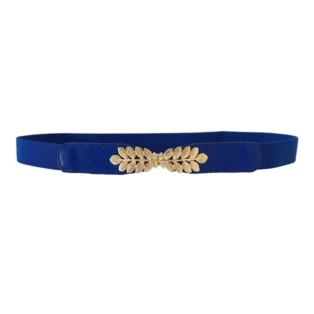 Leaf elastic elastic fashion all match belt Blue - Shop at LoveMi