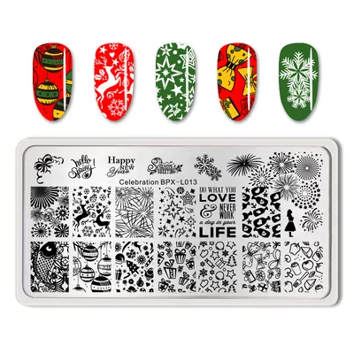 Winter snowflake theme nail art printing template 2Style - Shop at LoveMi