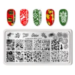 Winter snowflake theme nail art printing template - 2Style