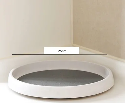 360 degree tray shelf seasoning storage box Grey - Shop at LoveMi