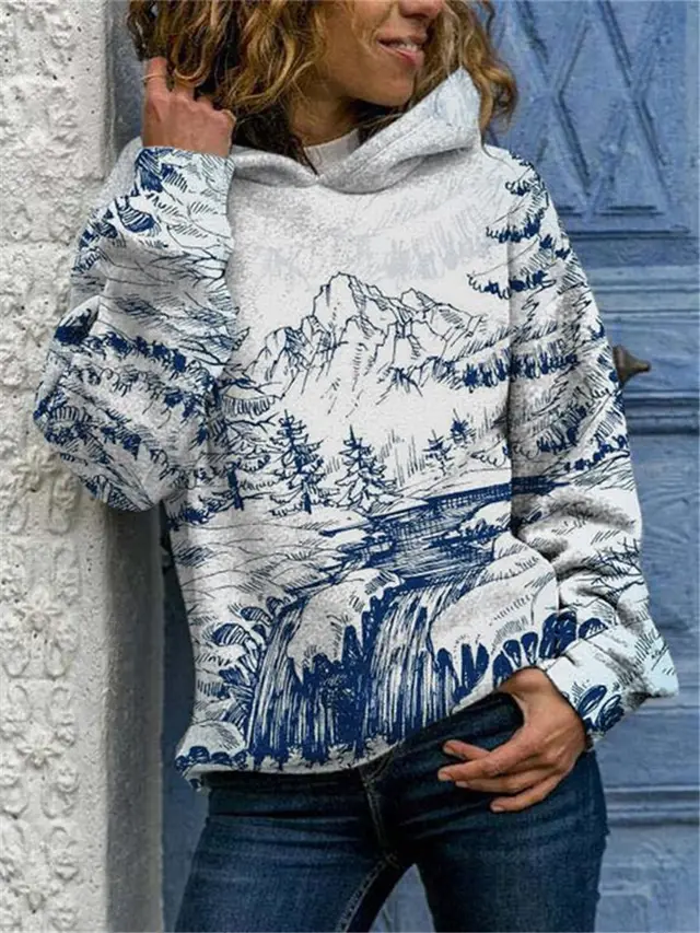 Patterned hooded sweatshirt River - Shop at LoveMi