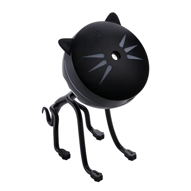150ML Cat Ultrasonic Humidifier Aromatherapy Diffusers USB Car Air Freshener Home Mini Air Water Air Purifier Led Bulb Diffuser Black - Shop at LoveMi