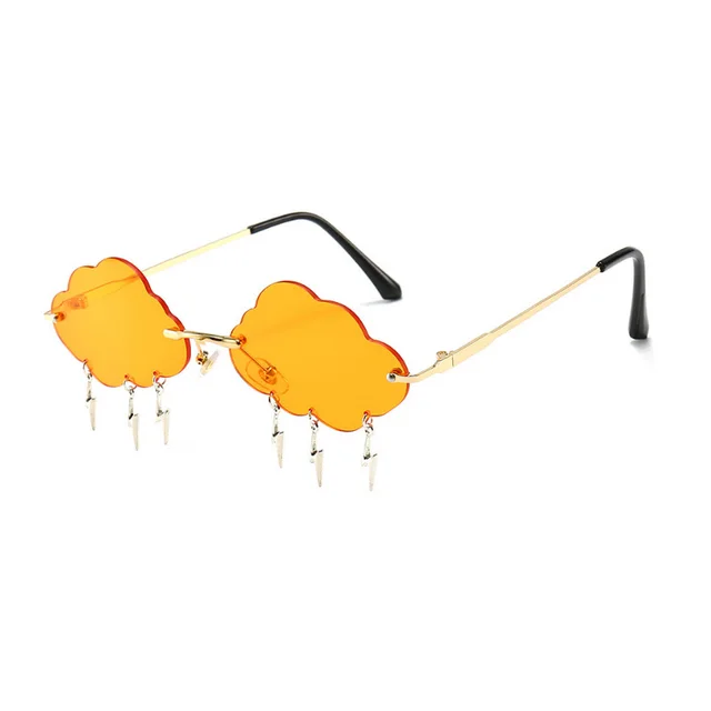 Trend Cloud Chain Eye Protection Sunglasses Yellow - Shop at LoveMi