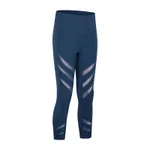 Gauze stitching nude stretch gym pants - Denim Blue