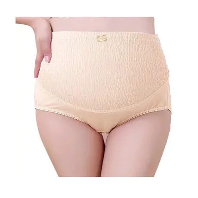 Cotton belly support lace panties Skin Color L - Shop at LoveMi