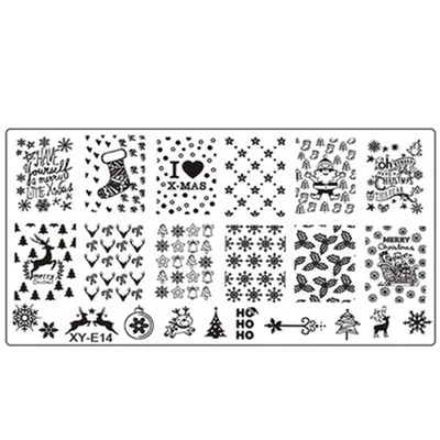 Christmas floral print for nail enhancement E14 - Shop at LoveMi