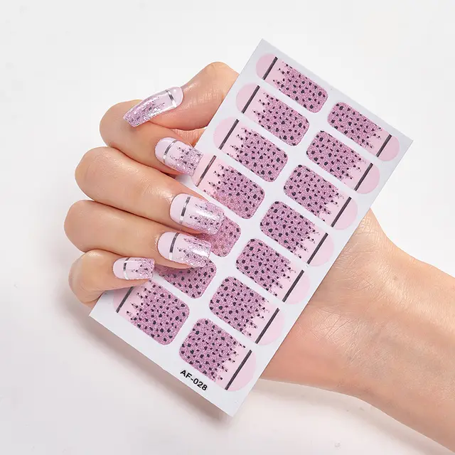 Solid Colors And Creative Nail Art Creative Women Salon Nail Decoration Fashion Nail Polish Nails Sticker Designer Nail Strips 28 Style - Shop at LoveMi
