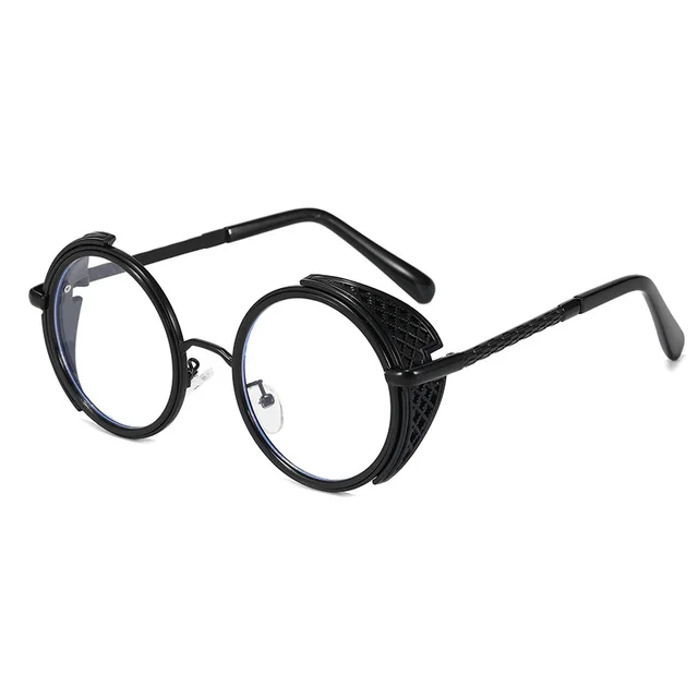 European and American retro oval sunglasses Black Flat Light - Shop at LoveMi