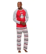 Christmas parent-child suit printing home service pajamas two-piece - Papa