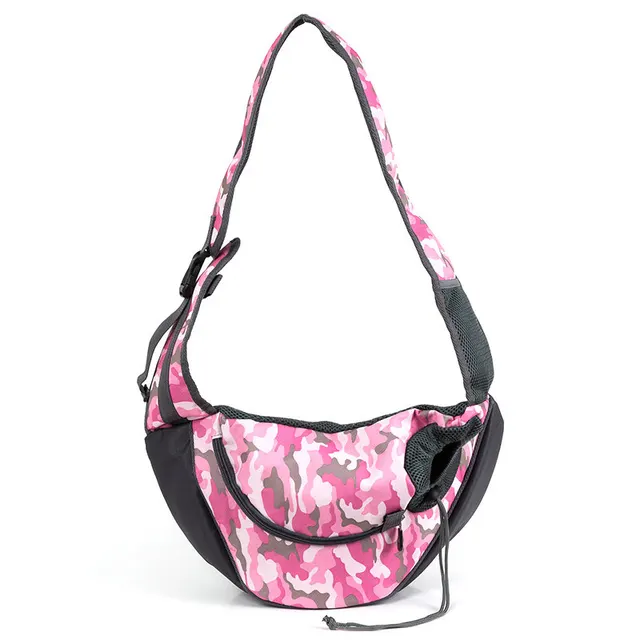 Crossbody Shoulder Bag Breathable Mesh Pet Backpack Pink - Shop at LoveMi