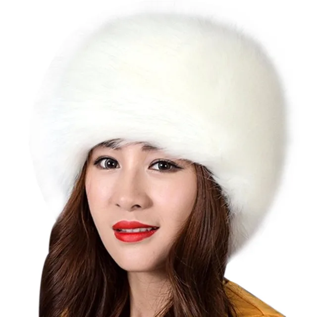 Fur hat fox fur hat White - Shop at LoveMi