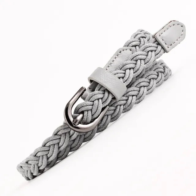 Retro Wax Rope Dress Woven Belt Dress Belt Grey - Shop at LoveMi