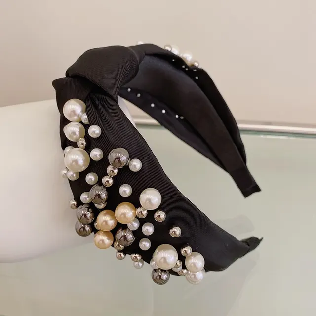 Trendy candy colored bud knot hair band Black - Shop at LoveMi
