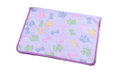 Warm coral fleece blanket kennel mats cats and dogs Purple - Shop at LoveMi