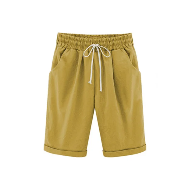 Women's five point wide leg pants Turmeric - Shop at LoveMi