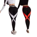 hot style red and white stripes x fitness yoga leggings - Type X White