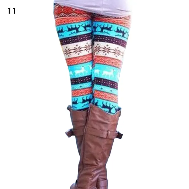 Fashion Women's HOT Leggings Pants Print High Waist Leggings Happy Christmas Party Long Pants 18 Color Ladies Xmas Trousers K - Shop at LoveMi