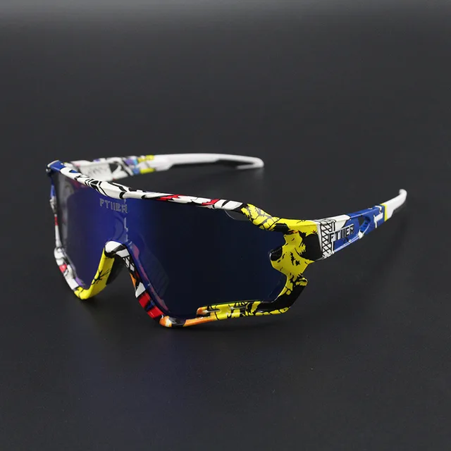 Bicycle glasses sunglasses goggles Blue Graffiti - Shop at LoveMi
