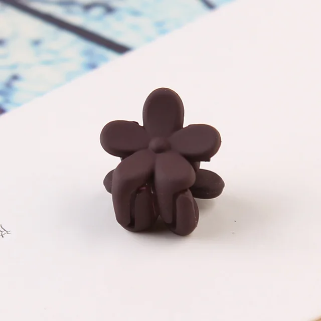 Flower mini hairpin Dark Brown - Shop at LoveMi