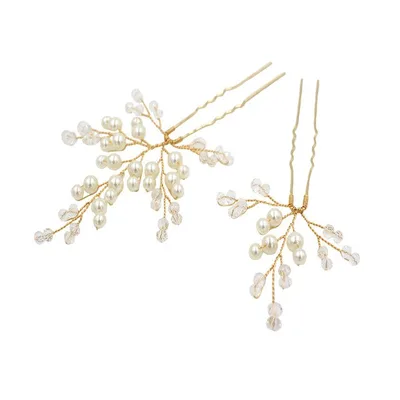 Exquisite Beaded Hair Fork And Curling Accessories Silver - Shop at LoveMi