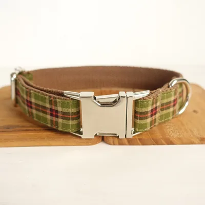 GREEN PLAID Dog Collar - Shop at LoveMi