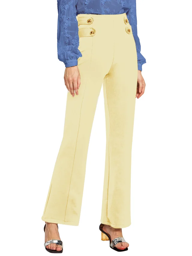 European and American fashion casual wide leg pants five Beige - Shop at LoveMi