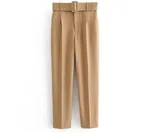Multicolor draped trousers with belt - Multicolor - View 1
