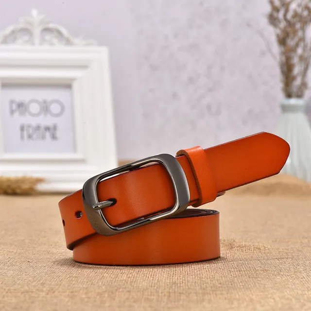Leather belt with Japanese buckle Khakisilver - Shop at LoveMi