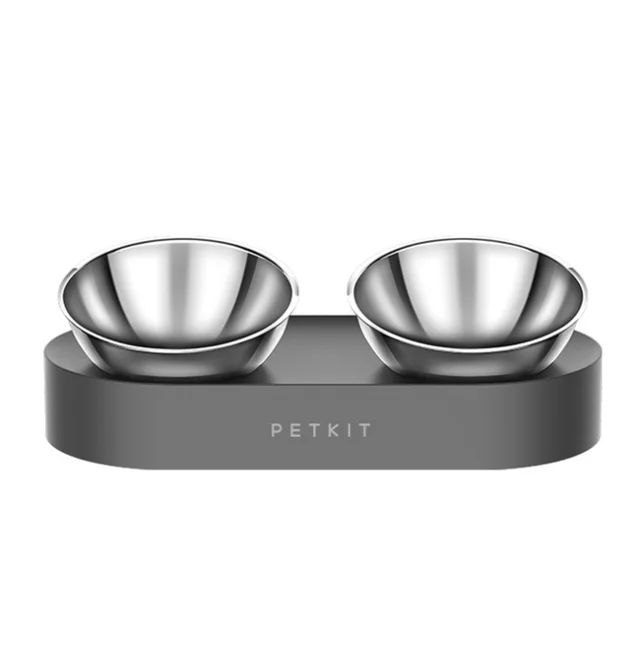 Stainless Steel Pet Adjustable Feed Bowl Double Feeder - Shop at LoveMi