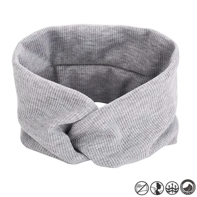 Thread cotton cross yoga headband sports elastic headband Grey - Shop at LoveMi