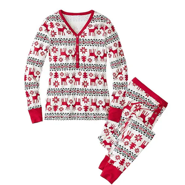 Christmas Parent Child Suit Printing Home Service Pajamas Two Piece Mom - Shop at LoveMi