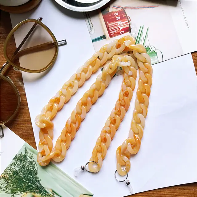 Glasses chain fashion sunglasses chain Yellow With Markings - Shop at LoveMi