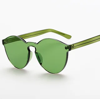 Women's Metal Fashionable Eye Protection Glasses - Green
