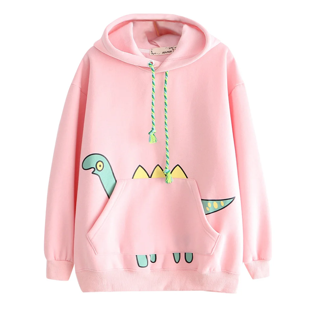 Women's hooded plus fleece sweater - Pink