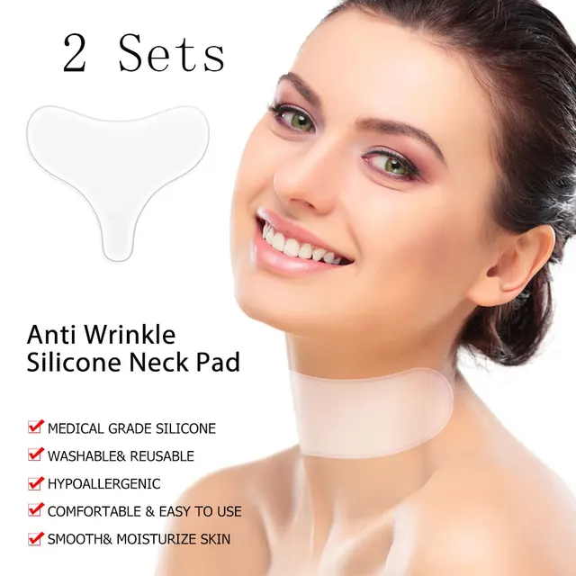 Silica gel anti wrinkle pad, chest sticking, pulling and tightening chest skin to prevent chest wrinkles, wrinkles, wrinkles, chest and heart T A... T And Neck - Shop at LoveMi