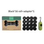 16 roll Disposable Trash Dog Poo bag small roll - Black