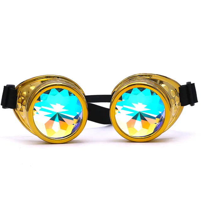 Steampunk Goggles Glasses - Bright Gold