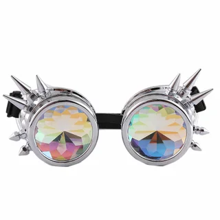 Steampunk Goggles Glasses - Silver