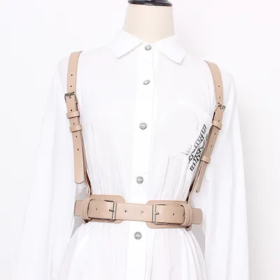 Girdle waistband women's decorative denim skirt shirt high waist thin belt Apricot Color - Shop at LoveMi