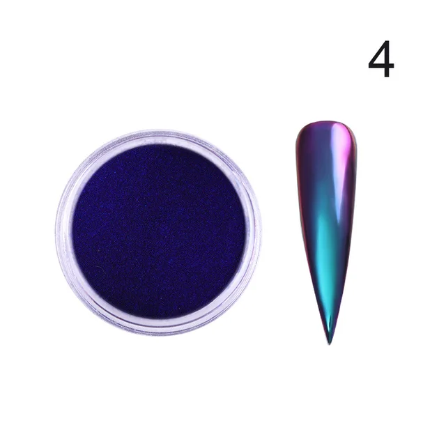 Mirror peacock laser manicure powder Blue - Shop at LoveMi