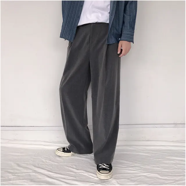 Straight pants wild casual pants Grey - Shop at LoveMi