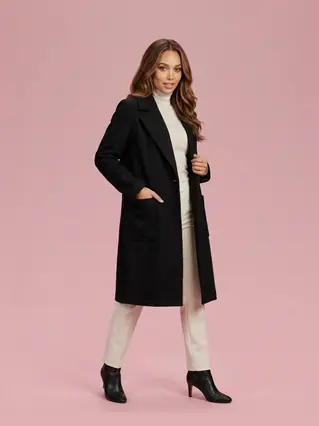 Single Breasted Wool Coat