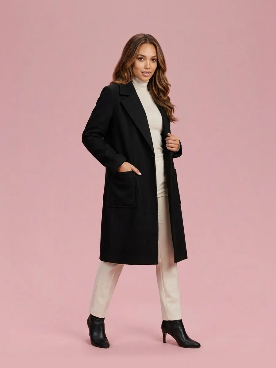 Single Breasted Wool Coat