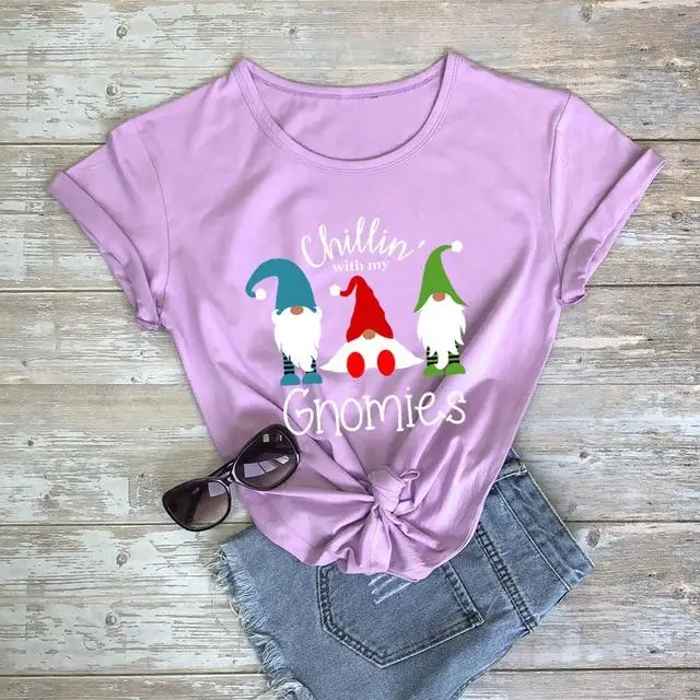 Round neck cotton short sleeves Purple - Shop at LoveMi