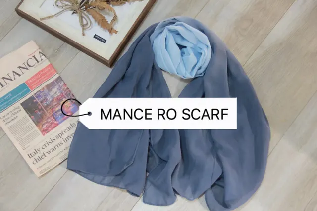 Pearl dyed Chiffon Scarf Blue - Shop at LoveMi